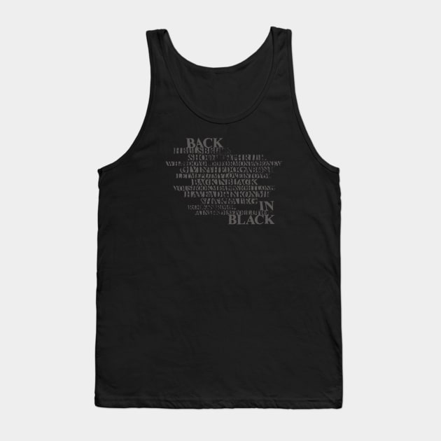 Back in Black Tracklist Tank Top by attadesign